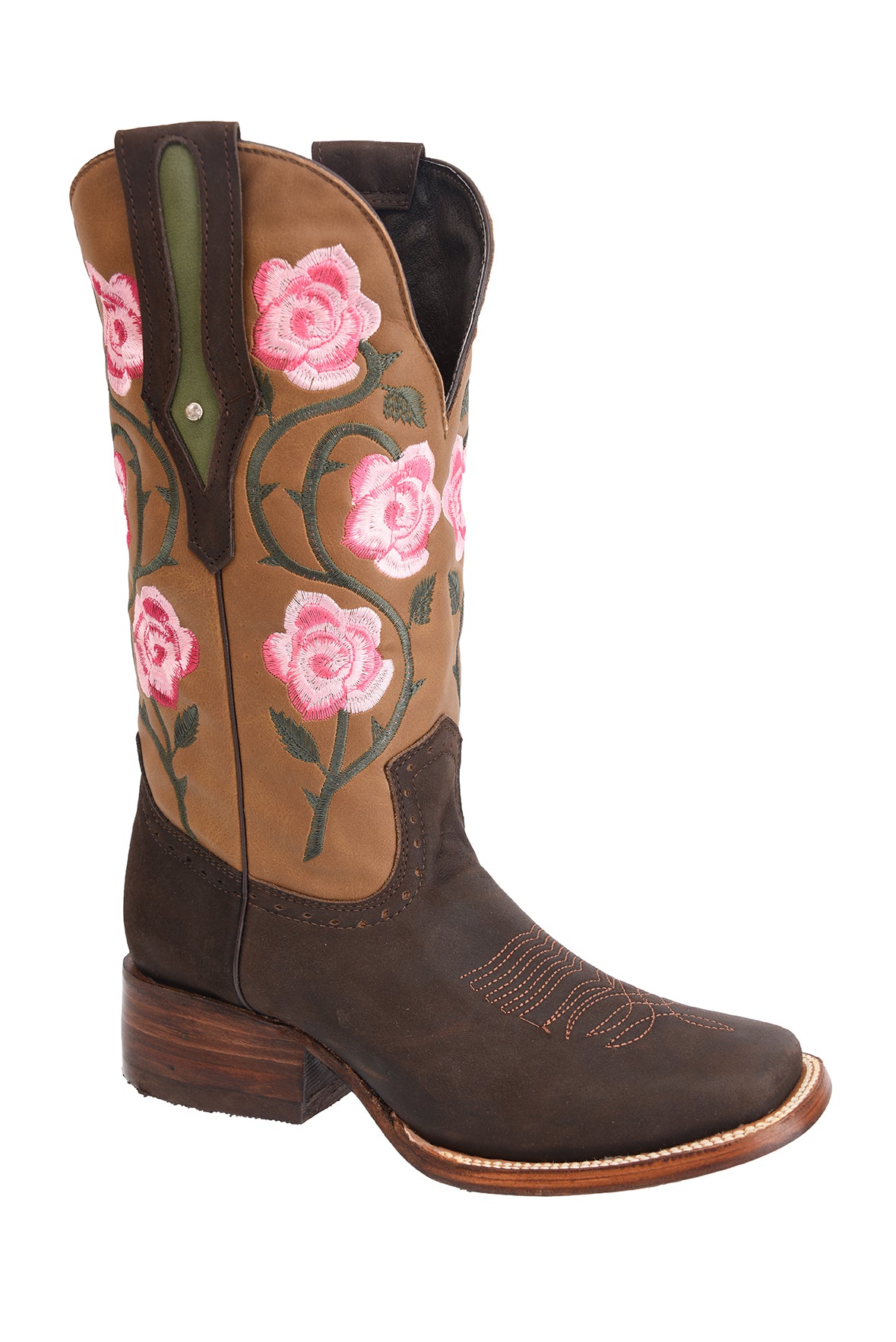 Bota Rodeo Flores p/Dama color Choco-Rosa ID: 340410