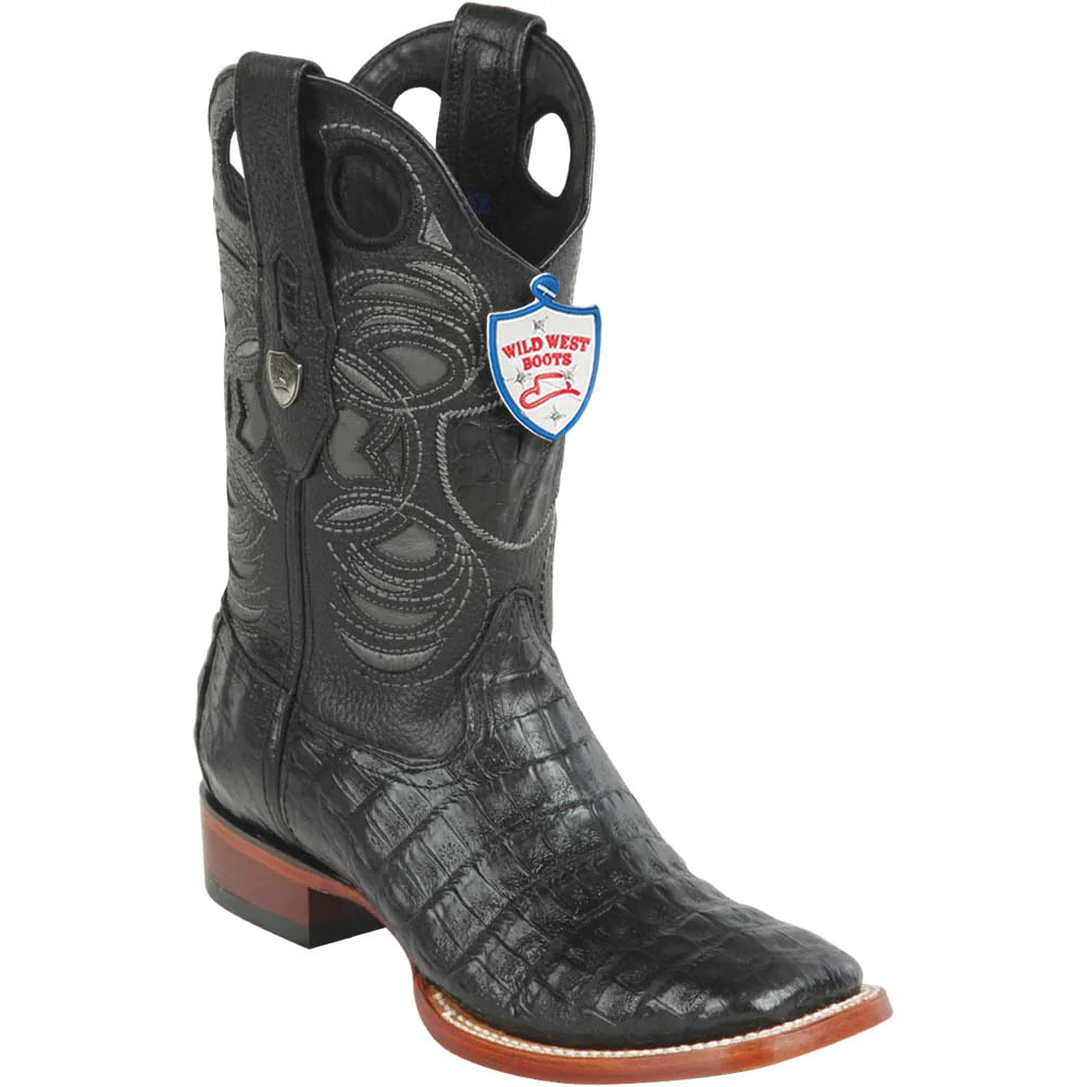 Botas de Cocodrilo Caiman Panza Horma Cuadrada Suela Vaqueta WW-28248205