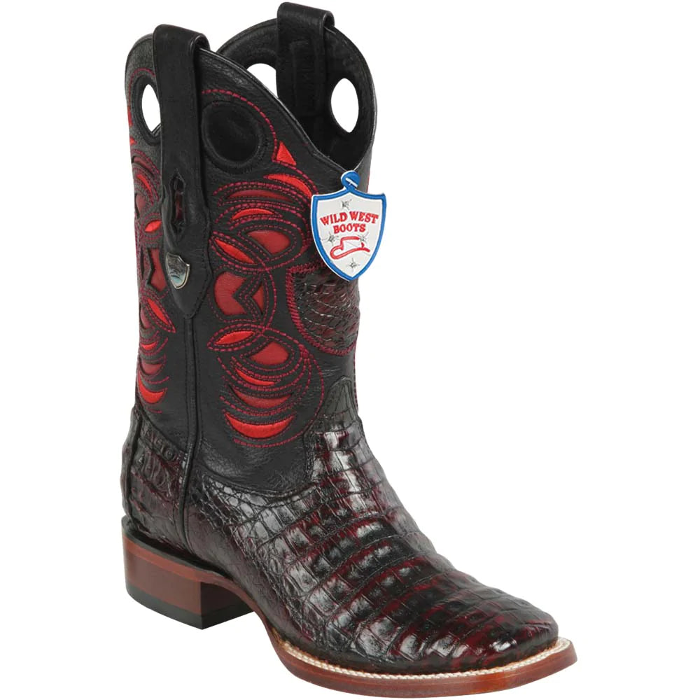 Botas Cocodrilo Caiman Panza Horma Cuadrada Suela Vaqueta WW-28248218