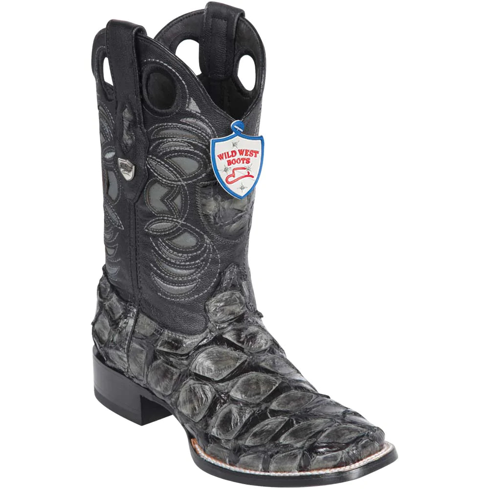 Botas de Pescado Pirarucu Original en Horma Rodeo Cuadrada WW-28241009